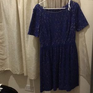 Blue lace dress